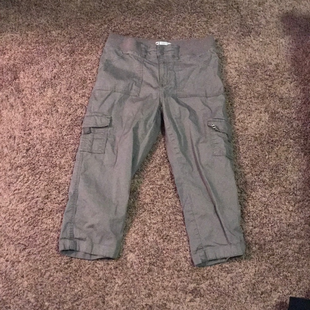 Grey Easy Fit Capris